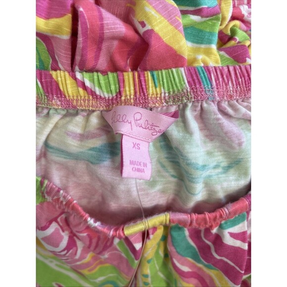 Lilly Pulitzer Marlisa All Nighter Tropical Jersey Strapless Maxi Dress sz XS - Picture 4 of 4